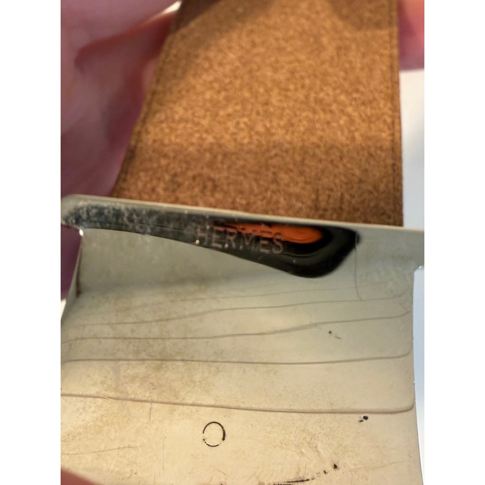 Hermes Etriviere Leather Cuff Bracelet Barenia Tan Gold Palladium Hardware Box - Picture 3 of 6